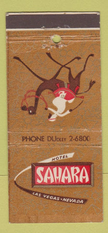 Matchbook Cover - Hotel Sahara Casino Las Vegas NV 30 Stick