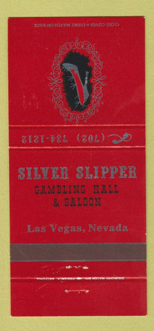Matchbook Cover - Silver Slipper Saloon Casino Las Vegas NV 30 Strike