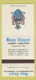Matchbook Cover - Bopp Chapel Funeral Home Kirkwood MO 30 Strike
