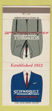 Matchbook Cover - Schwobilt Men's Clothes 30 Strike