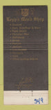 Matchbook Cover - Kepp's Men's Shop Marco Island Naples FL 30 Strike