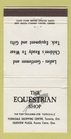 Matchbook Cover Equestrian Shop Men's Clothes Yorkdale Toronto ON WEAR 30 Strike