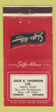 Matchbook Cover - Shiffer Hillman Clothes Jack Thompson London ON WEAR 30 Strike