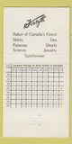 Matchbook Cover - Forsyth Men's Clothes London ON WEAR 30 Strike