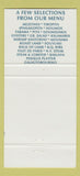 Matchbook Cover - Periklis Greek Restaurant Victoria BC 30 Strike