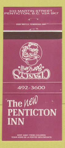 Matchbook Cover - New Pentiction Inn BC Clancy's Bar 30 Strike