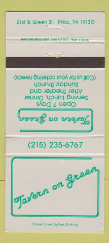 Matchbook Cover - Tavern on the Green Philadelphia PA WEAR 30 Strike
