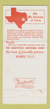 Matchbook Cover - The Untsville National Bank TX 30 Strike
