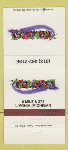 Matchbook Cover - Tremors! Livonia MI 30 Strike