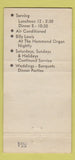 Matchbook Cover - Trhe Surfwood Warwick NY 30 Strike