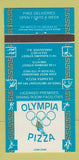 Matchbook Cover - Olympia Pizza Vancouver BC 30 Strike