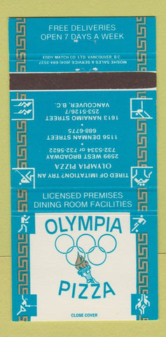Matchbook Cover - Olympia Pizza Vancouver BC 30 Strike