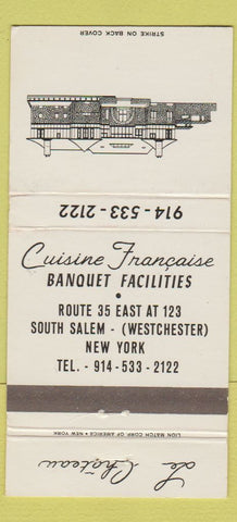 Matchbook Cover - Le Chateau South Salem Westchester NY 30 Strike