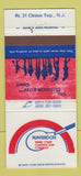 Matchbook Cover - Tennis Court Construction Clinton Township NJ 30 Strike