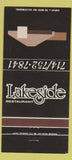 Matchbook Cover - Lakeside Restaurant Newport Beach CA 30 Strike
