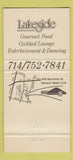Matchbook Cover - Lakeside Restaurant Newport Beach CA 30 Strike