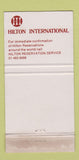 Matchbook Cover - London Hilton Hotel UK England 30 Strike