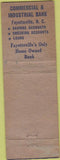 Matchbook Cover - Commercial Industrial Bank Fayetteville NC WORN