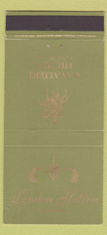 Matchbook Cover - London Hilton UK England Cavalieri Rome  30 Strike