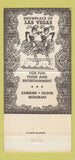 Matchbook Cover - Silver Slipper Saloon Casino Las Vegas NV 30 Strike