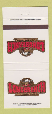 Matchbook Cover Longbranch Steak House Virgina Beach VA Burlington NC 30 Strike