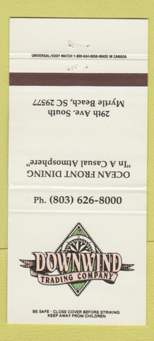 Matchbook Cover - Downwind Trading Company Myrtle Beach SC 30 Strike