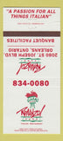 Matchbook Cover - Romanzo Park Orleans ON Italian Restaurant 30 Strike