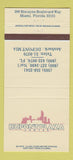 Matchbook Cover - Dupont Plaza Center Miami FL 30 Strike