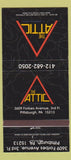 Matchbook Cover - The Attic Pittsburgh PA 30 Strike
