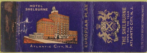 Matchbook Cover - The Shelburne Atlantic City NJ WEAR
