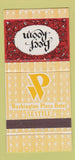 Matchbook Cover - Washington Plaza Hotel Seattle WA 30 Strike