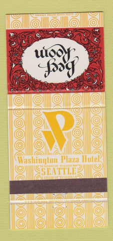Matchbook Cover - Washington Plaza Hotel Seattle WA 30 Strike