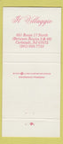 Matchbook Cover - Il Villaggio Restaurant Carlstadt NJ WEAR 30 Strike
