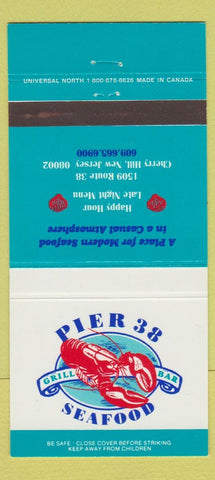 Matchbook Cover - Pier 38 Seafood Cherry Hill NJ 30 Strike