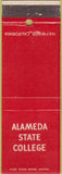 Matchbook Cover - Alameda State College Hayward CA