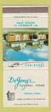 Matchbook Cover - DeJong's Funeral Home Keokuk IA 30 Strike