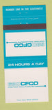 Matchbook Cover - CFCO Radio 630 Chatham Wallaceburg ON 30 Strike