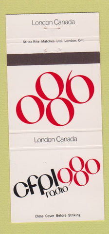 Matchbook Cover - CFPL Radio 980 London ON 30 Strike