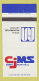 Matchbook Cover - CJMS Radio 1280 Montreal QC 30 Strike