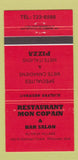 Matchbook Cover - Restaurant Mon Copain Pizza Rimouski QC 30 Strike