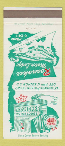 Matchbook Cover - Roanoker Motor Lodge Roanoke VA 30 Strike