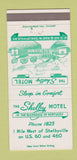 Matchbook Cover - The Shelby Motel Shelbyville KY 30 Strike