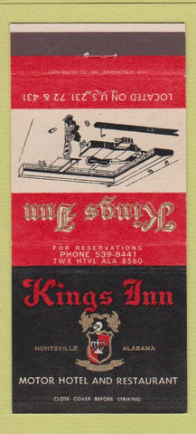 Matchbook Cover - Kings Inn Huntsville AL 30 Strike