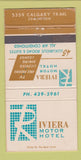 Matchbook Cover - Riviera Motor Hotel Edmonton AB WEAR 30 Strike