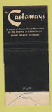 Matchbook Cover - The Castaways Wreck Bar Miami Beach FL WEAR 30 Strike