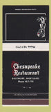Matchbook Cover - Chesapeake Restaurant Baltimore MD 30 Strike
