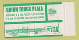 Matchbook Cover - Quinn Truck Plaza Niagara Falls ON SAMPLE 30 Strike