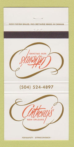 Matchbook Cover - Anthony's New Orleans LA 30 Strike