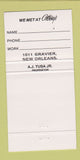 Matchbook Cover - Anthony's New Orleans LA 30 Strike