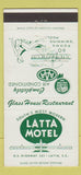 Matchbook Cover - Latta Motel Latta SC girlie 30 Strike